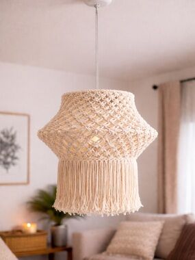 Boho Macrame Hanging chandelier